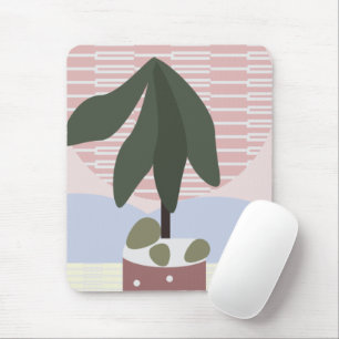 Alfombrilla De Ratón Avocado Tree Blush Muted Geométrico
