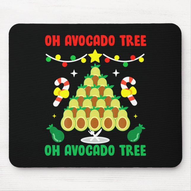 Alfombrilla De Ratón Avocado Tree Funny Food Vegan Christmas Gift  (Frente)