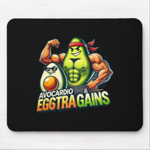 Alfombrilla De Ratón Avocardio y ganancias extra divertido gimnasio fit