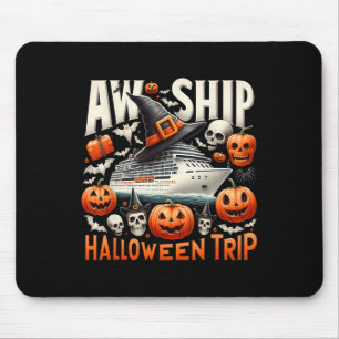 Alfombrilla De Ratón Aw Ship Halloween Trip Happy Halloween Spookone Pu
