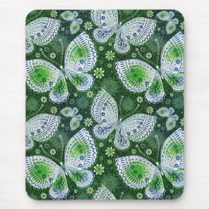Alfombrilla De Ratón Away Paisley Butterfly Print Green