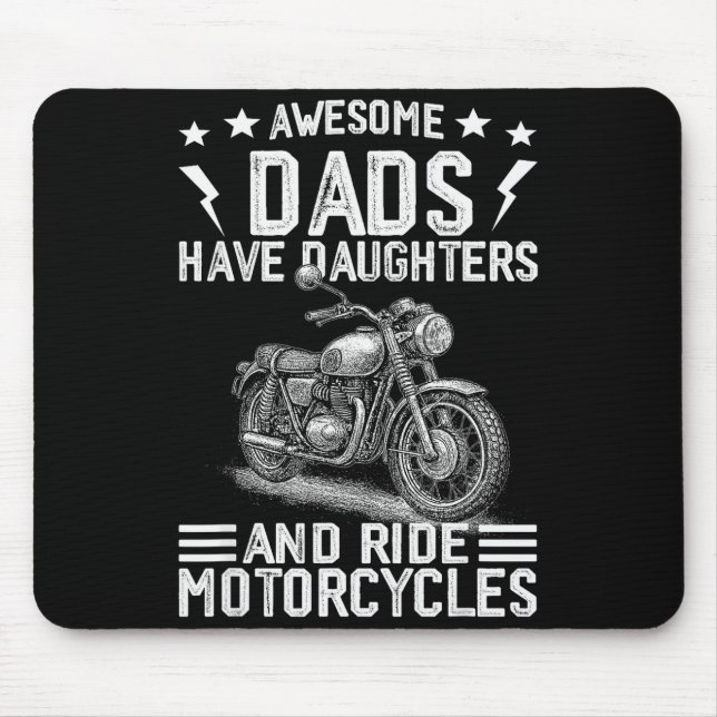 Alfombrilla De Ratón Awesome Dads Have Daughters And Ride Motorcycles F (Frente)