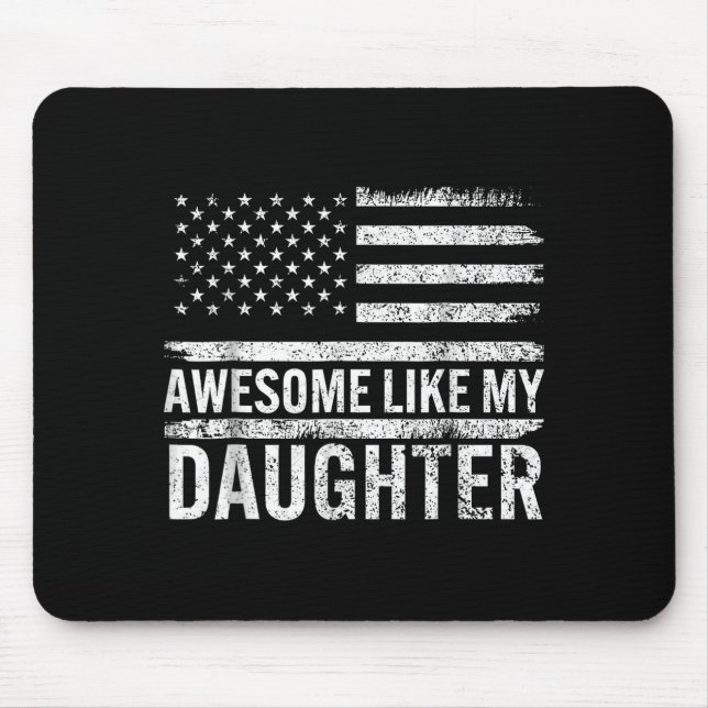 Alfombrilla De Ratón Awesome Like My Daughter Men Funny Fathers Day Dad (Frente)