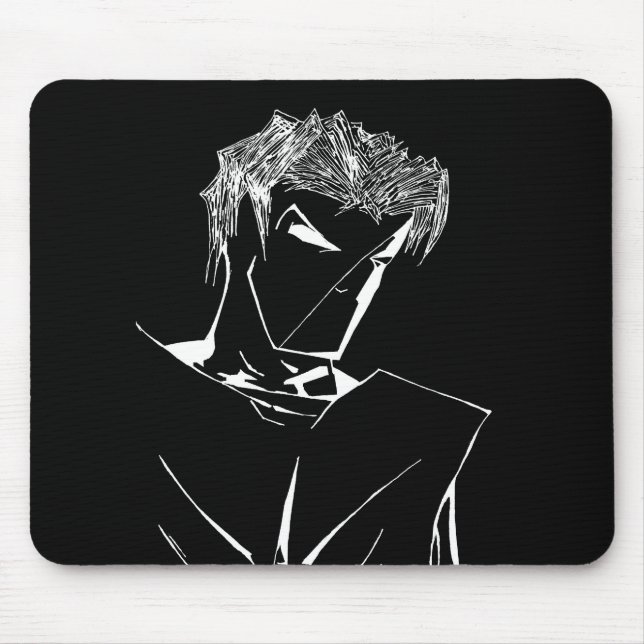 Alfombrilla De Ratón Axiom-man Reverse Black and White Mouse Pad (Frente)