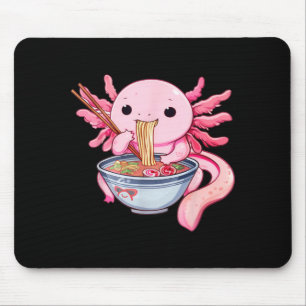 Alfombrilla De Ratón Axolote Divertido Ramen Kawaii Anime Gráfico Japon