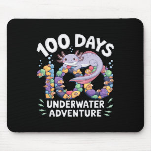 Alfombrilla De Ratón Axolotl 100 Días De Aventura Escolar Subacuática S