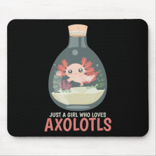 Alfombrilla De Ratón Axolotl Fish Tank Axolotl Preguntas Cuestas Anime 