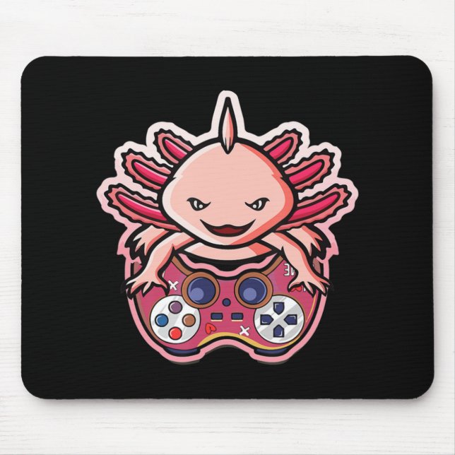 Alfombrilla De Ratón Axolotl Juegos Niños Chicas Anime Videojuego Ga (Frente)