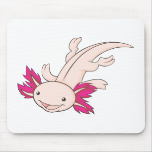 Alfombrilla De Ratón Axolotl mexicano feliz