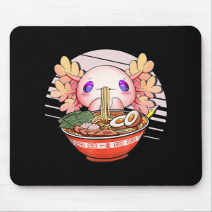 Alfombrilla De Ratón Axolotl Ramen Noodles Japoneses Kawaii Anime Otaku