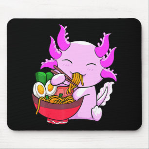 Alfombrilla De Ratón Axolotl Ramen Noodles Japoneses Otaku Kawaii Anime