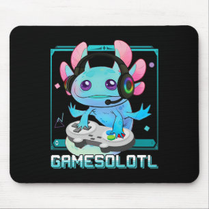 Alfombrilla De Ratón Axolotl Videojugador Kawaii Pastel Goth Lindo Anim