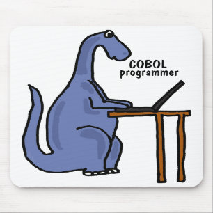 Alfombrilla De Ratón AY- dinosaurio Mousepad del programador de COBOL