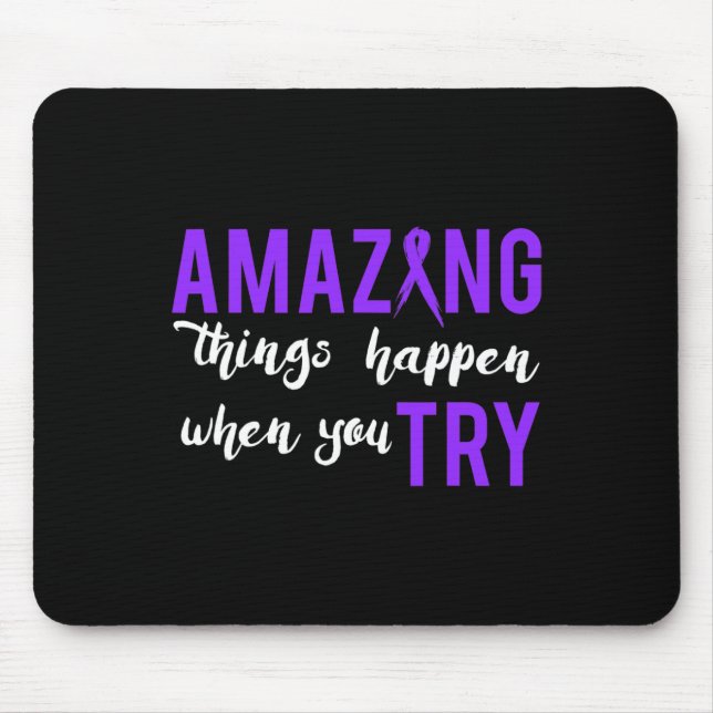 Alfombrilla De Ratón Ayuda de sensibilización sobre el cáncer de páncre (Frente)