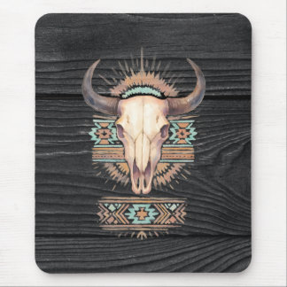 Alfombrilla De Ratón Aztec Boho Skull