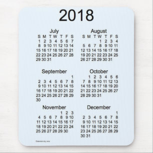 Alfombrilla De Ratón Azul 2018 de Alicia calendario de 6 meses por Janz