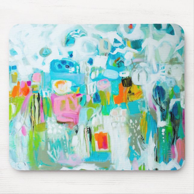 Alfombrilla De Ratón Azul abstracto (Frente)