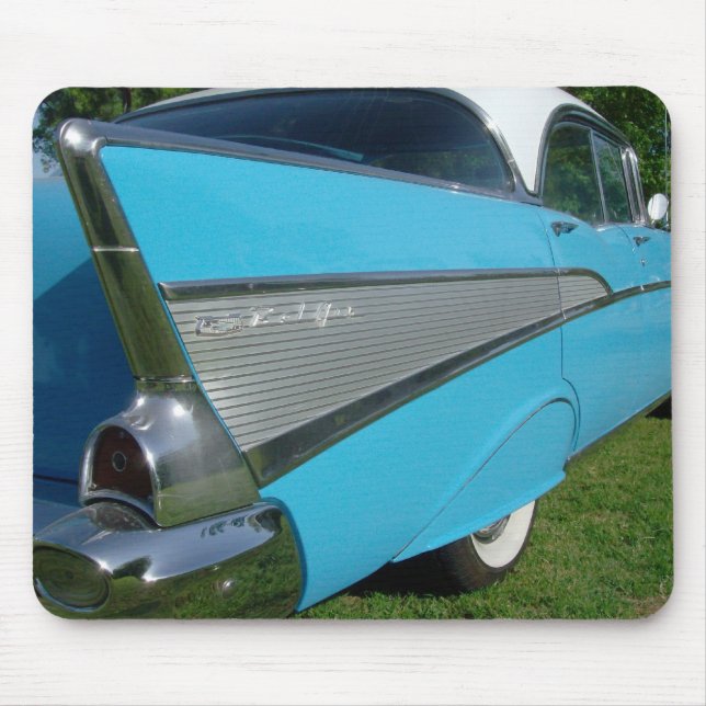 Alfombrilla De Ratón Azul Chevy 1957 Mousepad (Frente)