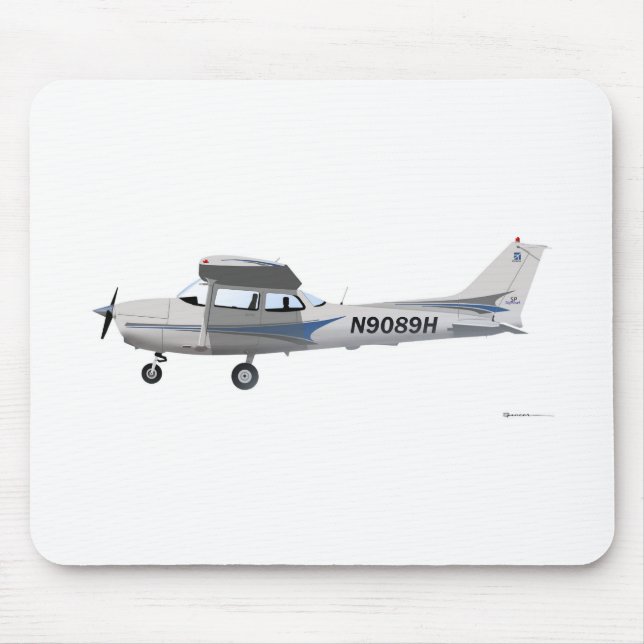 Alfombrilla De Ratón Azul de Cessna 172 Skyhawk (Frente)