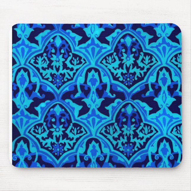 Alfombrilla De Ratón azul de Damasco (Frente)