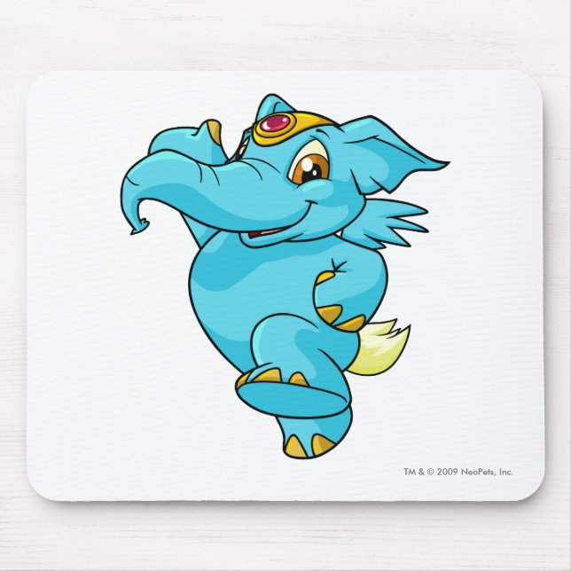 Alfombrilla De Ratón Azul de Elephante (Frente)