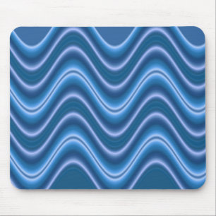 Alfombrilla De Ratón azul de la onda