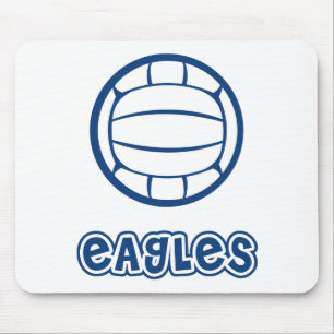 Alfombrilla De Ratón Azul del voleibol de Eagles