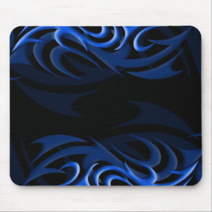 Alfombrilla De Ratón Azul en el "humo negro" Mousepad