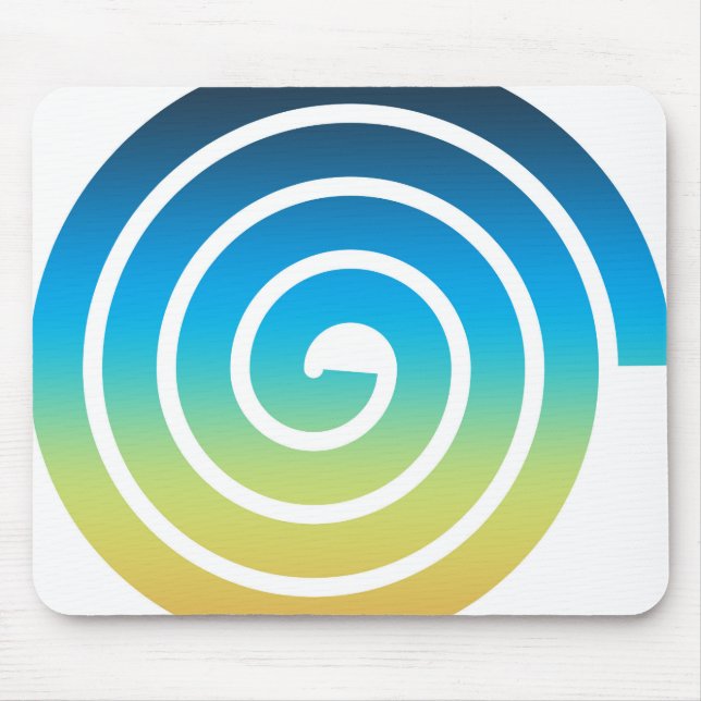 ALFOMBRILLA DE RATÓN AZUL ESPIRAL Y VERDE (Frente)