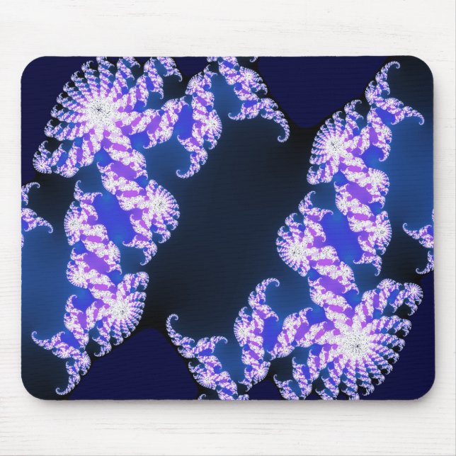 Alfombrilla De Ratón Azul fractal (Frente)