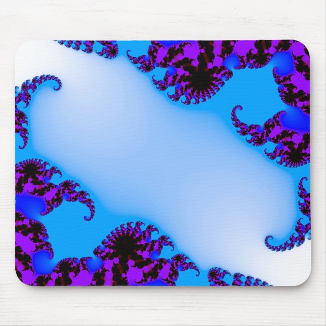 Alfombrilla De Ratón Azul fractal (Frente)