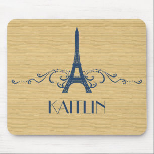 Alfombrilla De Ratón Azul francés Flourish Mousepad