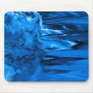Alfombrilla De Ratón Azul Glitch fundido