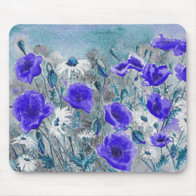 Alfombrilla De Ratón "Azul" Mousepad de la amapola (Frente)
