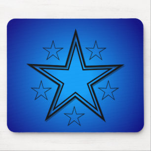 Alfombrilla De Ratón Azul negro de las estrellas