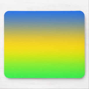 Alfombrilla De Ratón Azul neón, amarillo, gradiente verde, oscuro.
