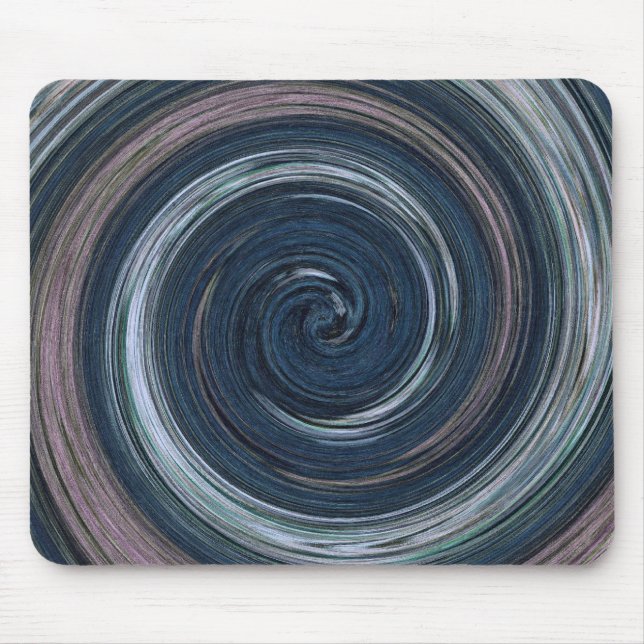 Alfombrilla de ratón azul oscuro abstracto giro es (Frente)