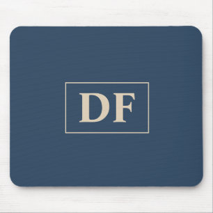 Alfombrilla De Ratón Azul personalizado Con Pulsera De Ratón Iniciales 