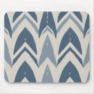 Alfombrilla De Ratón Azul Polvoriento Batik Parang Chevron Geométrico C