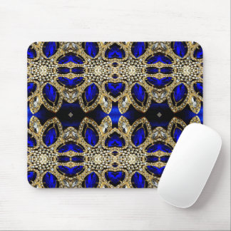 Alfombrilla De Ratón azul real de color turquesa dorado y elegante de m
