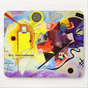 Alfombrilla De Ratón Azul rojo amarillo por Vassily Kandinsky