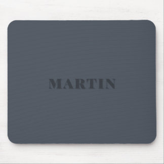 Alfombrilla De Ratón azul silenciado, nombre personalizado azul ceniza