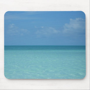 Alfombrilla De Ratón Azul turquesa tropical del horizonte del Caribe