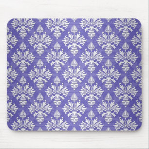 Alfombrilla De Ratón Azul Verde Claro Morado Patrón de Damasco de Alcac