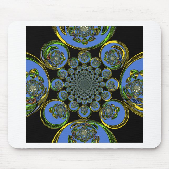 Alfombrilla De Ratón Azul vintage (Frente)