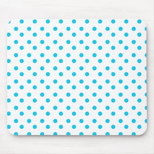 Alfombrilla De Ratón Azul y blanco puntea Mousepad (Frente)