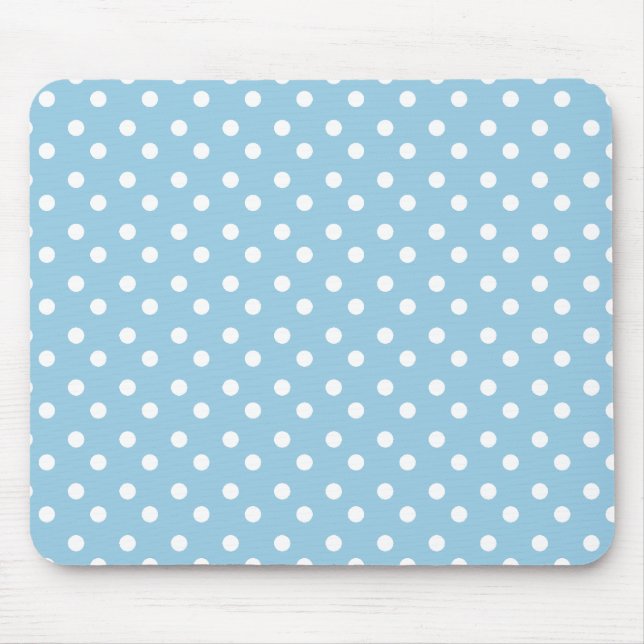 Alfombrilla De Ratón Azul y blanco puntea Mousepad (Frente)
