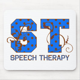 Alfombrilla De Ratón Azul y lunares de Brown