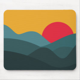 Alfombrilla De Ratón Azul y Naranja de Sun Peacock minimalista