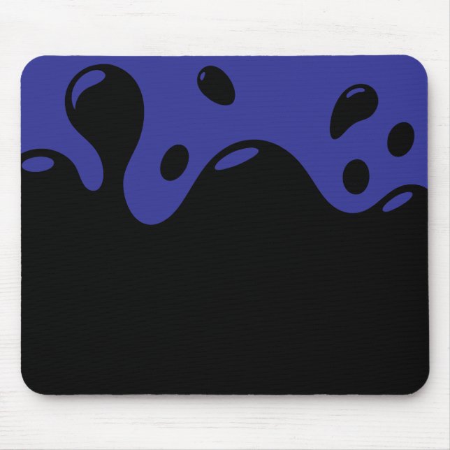 Alfombrilla de ratón azul y negra (Frente)